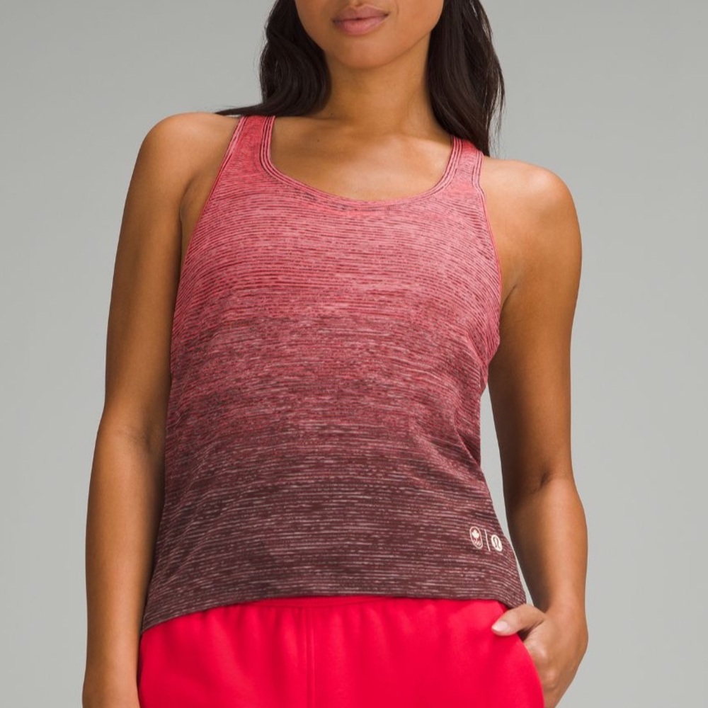 Lululemon Team Canada Swiftly Tech Racerback Tank Top 2.0 Waist Length Ombré